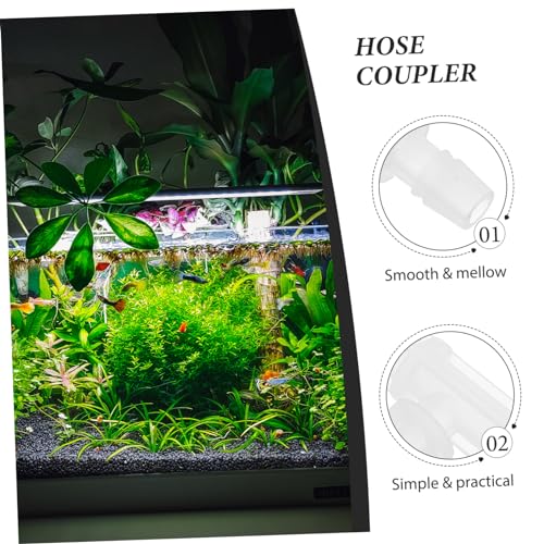 Levemolo 8pcs Aquarium Hose Barb Fittings Water Reducer Connector for Fish Tank Filtration System and Soft Plastic Adapter Compact Design for Easy Installation