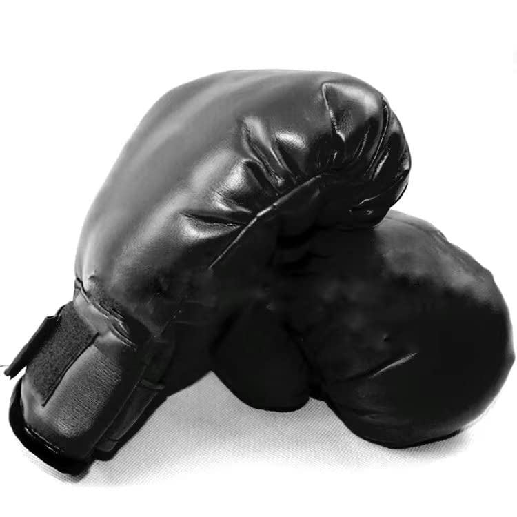 OYSTERBOY Adult Boxing Gloves, Punching Gloves, Professional Shockproof Faux Leather Sparring Training Glove Set Punching Bag Mitts for Muay Thai, MMA, Kickboxing, Men/Women - color: Black (Kids)