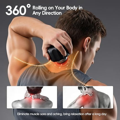 Cold Massage Roller Ball Ice Roller for Muscle Recovery-Black - color: Black