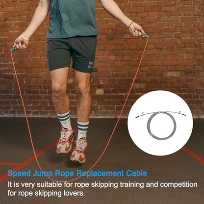 PATIKIL Speed Jump Rope Replacement Cable Professional Skipping Rope Steel Wire Replace for High Speed Jump Ropes - color: Grey