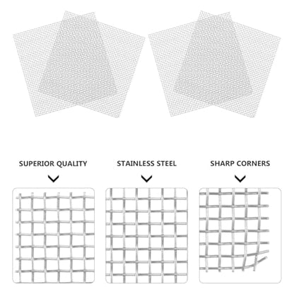 balacoo 10pcs Aquarium Mesh Screen Stainless Steel Wire Mesh Pad Fish Tank Plants Moss Net for Aquatic Plants Decor