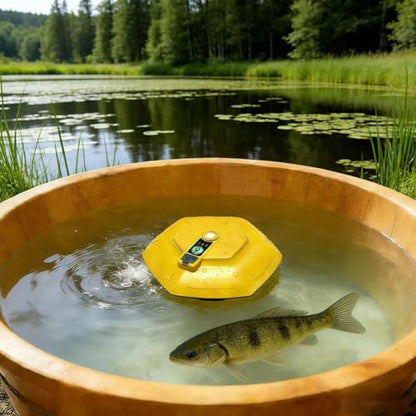 Floating Aerator, IPX7 Waterproof Rechargeable Bait Bucket Aerator, Portable Live Bait Oxygen Pump for Fishing, Livewell & Fish Tank, USB Powered Air Pump for Transport