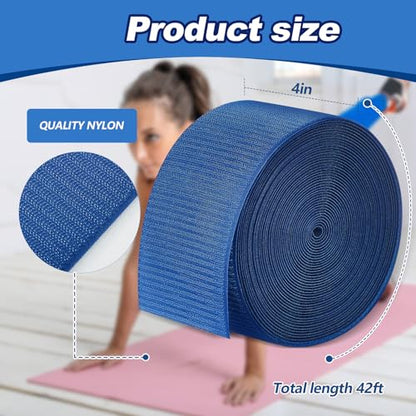 Shappy Gymnastics Mat Hook Fastener Gymnastics Cheer Mats Tape Strip for Tumbling 4" Wide Carpet Repair Nylon Hook for Carpet Bonded Foam Seams Cheer Gym Floors Cheerleading Supplies - color: Royal Blue