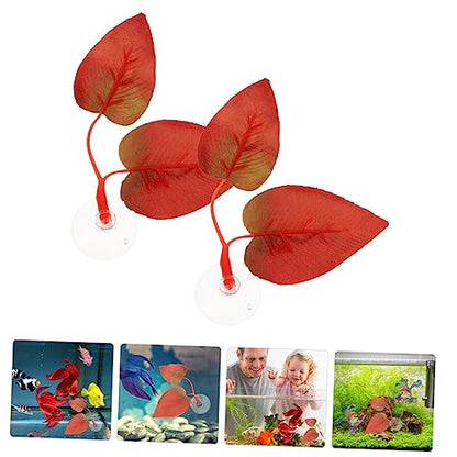 SUPVOX 2pcs Betta Fish Leaf Hammock Pad for Aquarium Betta Resting Bed Cups for Comfort and Spawning Simulation