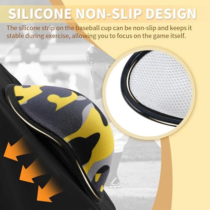 Soared Youth Baseball Cup Ages 7-12 Non-Moving Boys Sports Cups - color: Yellow