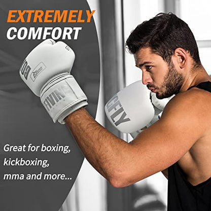 Boxing Gloves for Men Women Adults - color: White, size: 14oz