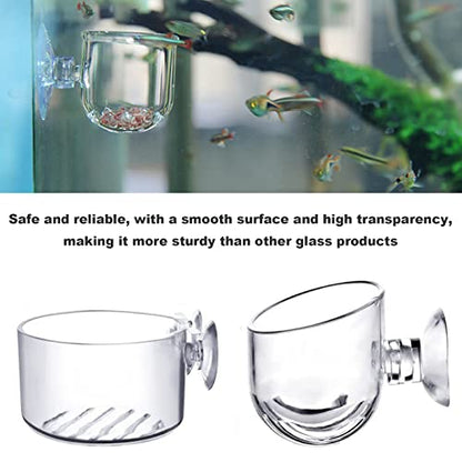 MDEOOSKY 16 Pack Aquatic Plant Cups, Acrylic Aquarium Plant Cup, Transparent Acrylic Aquatic Pot with Suction, Acrylic Aquarium Suction Cup Holder, Aquarium Decoration 2 Shapes