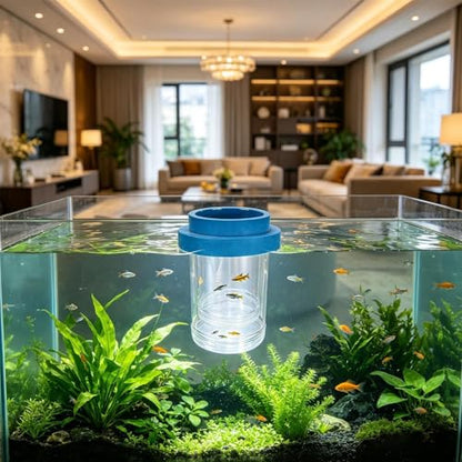Floating Fish Breeder Box, Fry Hatching Incubator, Transparent Separator Chamber, Professional Aquatic Nursery, Heavy Duty Spawning Hardware - color: small