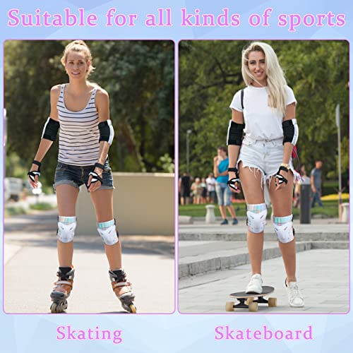 Bienbee Knee Pads for Men, Knee Pads Wrist Guard Knee and Elbow Pads Adult Protective Gear Set for Skateboard, Roller Skating, for Women Men Youth Adult Kids - size: Medium