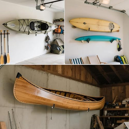 Kayak Storage Rack 120LB Wall Mounted Kayak Hook - style: Round Tube