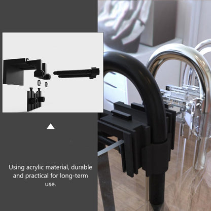 BESPORTBLE 2pcs Aquarium Fixed Clips Multifunctional Holder for Hose Water Transparent Space-Saving for Fish Tank Owners