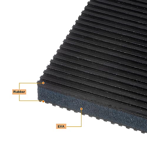 HARFINGTON 4pcs Rubber Anti Vibration Pads 2" x 2" x 7/8" Isolation Vibration Absorbing Pad Damping Mat Anti-Skid Noise with EVA Center for Air Compressor Conditioner Treadmill Washer - size: 2" x 2" x 7/8"