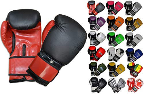 Gym Training Stand-Up Boxing Gloves - color: NO LOGO Black / Red, size: Regular weighs 12oz
