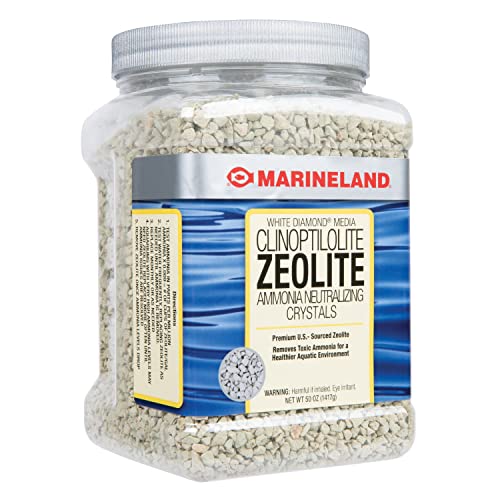 Marineland White Diamond 50 Ounces, Removes Toxic Ammonia, Aquarium Filter Media