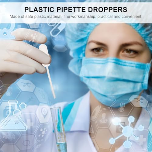 100pcs Disposable 4ml Plastic Pipette Droppers Laboratory Transfer Pipettes for Essential Oils Watering Aquarium Liquid Handling