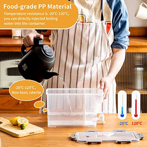 Cold Kettle with Faucet, 6L Refrigerator Juice Water Pitcher, Home Plastic Beverage Dispenser, Filter Drink Container for Home, Kitchen, Camping, Party