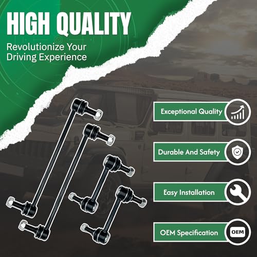 K750393 K750394 K750616 K750617 4Pcs Front Rear Stabilizer Sway Bar End Links Compatible with Ford 2011 2012 2013 2014 2015 2016 2017 2018 Explorer, 2013-2018 Police Interceptor Utility - size: K750393&K750616-4PC