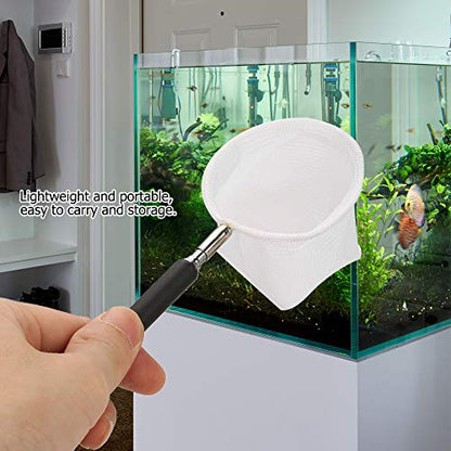 Mini Fishing Net, 20‑57.5cm Expandable Pole Mini Baby Brine Shrimp Net, Portable Aquarium Fish Nets for Aquarium Tank, with Hanging Hook
