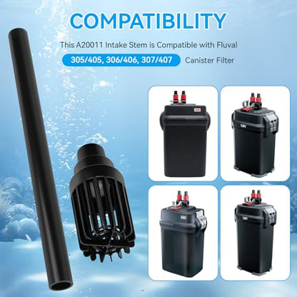 Magluv A20011 Intake Stem with Intake Strainer Fit for Fluval 305/405/306/406 External Filter Fluval Filter Intake Stem Intake Assembly for Fluval Replacement Parts