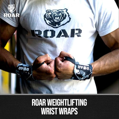 Wrist Wraps for Weightlifting (Pair) – Heavy-Duty Wrist Support with Thumb Loop, Reinforced Stitching & Strong Velcro – For Bench Press, Cross Training, Strength Training & Gym Workouts