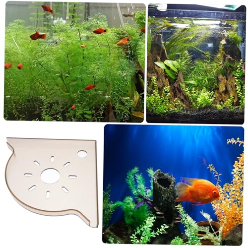 Alasum Triangle Aquarium Corner Organizer Multifunctional Desktop Storage Shelf for Fish Food and Accessories Transparent Fish Tank Stand