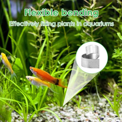 50 Pcs Aquarium Plant Weights Plant Weights for Fish Tank, Aquarium Plant Anchors, Aquarium Plant Weights for Live Plants, Stops Plants from Floating in The Aquarium.