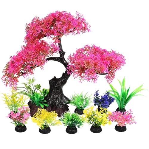 TOYANDONA 10pcs Plastic Fish Tank Plants Realistic Aquarium Decorations for Betta and Low-Maintenance and Versatile Aquarium Decor Underwater Aesthetics