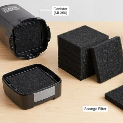 Aquarium Bio Filter Media Sponge, 6 Pack, 6.3 x 5.5 x 0.8 inch | Foam Filter Pad, Compatible with ML350 Fish Tank Filter, Replacement