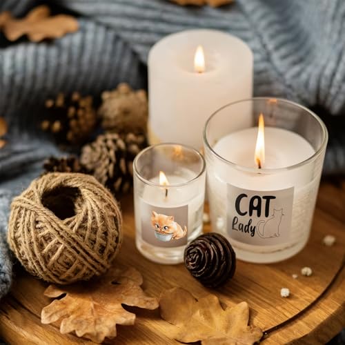 4 PCS Funny cat UV DTF Cup Wraps, Waterproof Transfer Stickers for Tumblers and Mugs, Durable Rub-on Decals for Smooth and Flat Surfaces - style: Funny cat