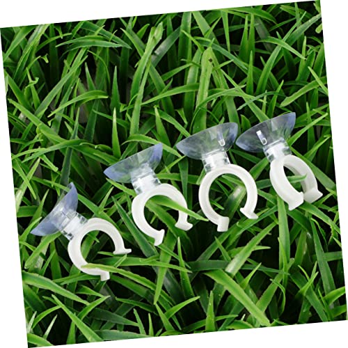 POPETPOP 50pcs Strong Clips for Aquariums Fish Tank Fixing Bracket Transparent Pump Holder Suckers Easy Installation for Smooth