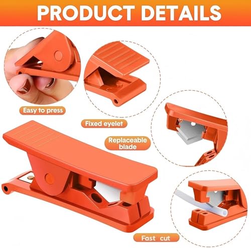 3 Pieces PTFE Plastic Tubing Cutter Hose Tube Cutter Pipe Accurate Tube Cutting Tool for Nylon PVC PU Tubing and Hose Cut up to 3/4 Inch OD (Red) - color: Red