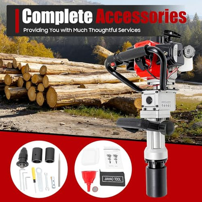 Bepritm Gas Powered T Post Driver, 32.7CC 2-Stroke Fence Post Pile Driver Gasoline Piling w/Conversion Head and Two Sleeves, 7000RPM Portable Petrol Piledriver (32.7CC 2 Stroke Style A) - color: 32.7cc 2 Stroke Style a