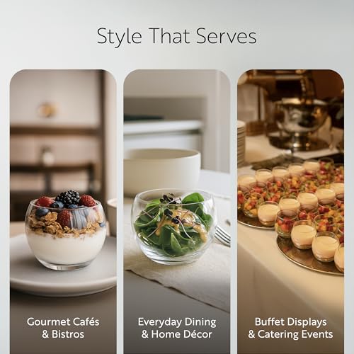 Restaurantware 4 Ounce Round Plastic Bowls 5 Disposable Sphere Cups - Reprocessable Does Not Shatter Easily Clear Plastic Appetizer Bowls Versatile For Weddings Parties Or Birthdays - size: 4 oz