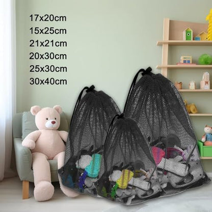 Breathable Mesh Drawstring Bags | Multipurpose Nylon Sports Storage for Activity Gear | Durable Construction(30 x40cm) - size: Large