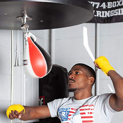 Ringside Boxing Speed Bag – Durable Leather Construction with Reinforced Triple-Stitched Seams and Heavy-Duty Attachment Loop,for Speed and Reflex Training - size: X-Small