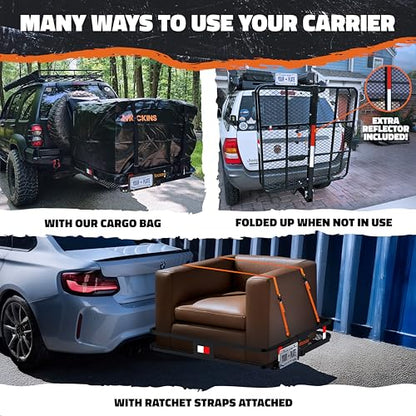 Mockins 40"x40"x6" Heavy-Duty Square Trailer Hitch Cargo Carrier 500 Lb Cap - size: Medium: 40"x40"x6"