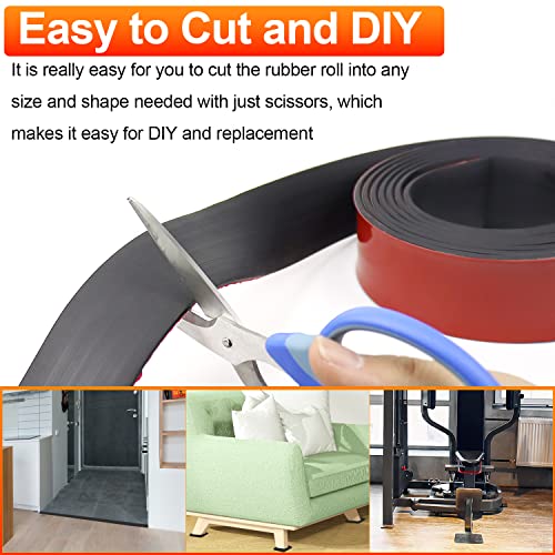 Adhesive Rubber Strips Neoprene Rubber Sheet, Solid Sheets Rolls for Pads, Crafts, DIY Gaskets, Seals (4" Wide, 1/16" Thick, 20' Long) - size: 4" Wide, 1/16" Thick, 20' Long