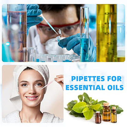 1000 Pcs 3ml Plastic Pipettes Droppers Disposable Transfer Pipettes Eye Dropper Small Graduated Transfers Dropper for Science Laboratory, DIY Art, Essential Oils Makeup