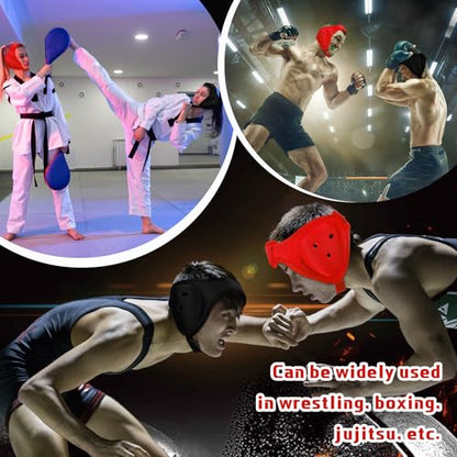 Jerify 2 Pcs Wrestling Headgear for Kid Youth, Black,Red - color: Black,Red