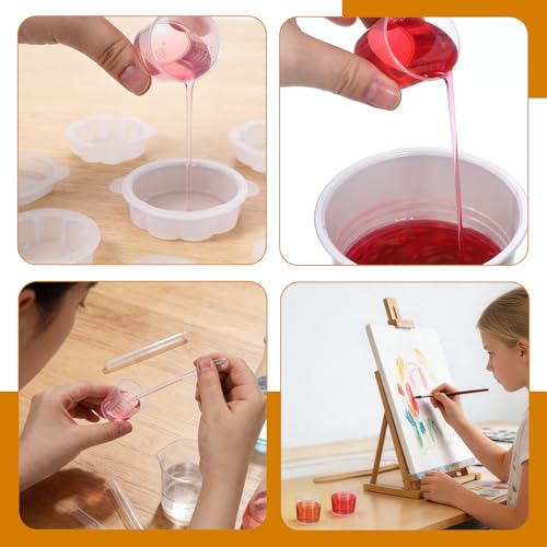 Plastic Liquid Measuring Cups 20pcs Disposable Medicine Cups Graduated Transparent Clear Plastic Graduated Beaker for Kitchen Cooking Lab Measure Tool 30ml (1oz)