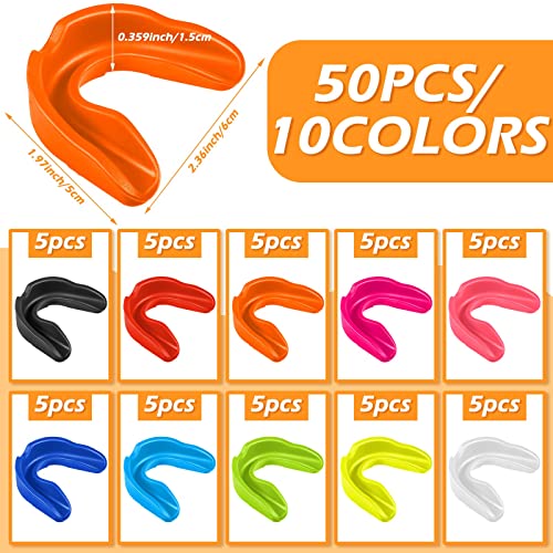 Frienda 50 Pcs Youth Football Mouth Guards Bulk Mouthpiece - color: Multiple Color