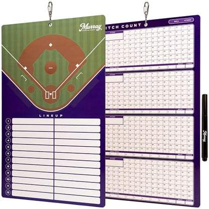 Murray Sporting Goods Baseball Team Colors Dry Erase Coaches Clipboard - style: Purple