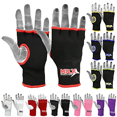 MRX Muay Thai Boxing Inner Gloves Protective Hand Wrap (Black,Red Small) - color: Red, size: Small
