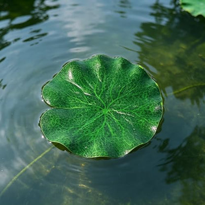 1PC Artificial Lotus Leaves 3 Sizes Realistic Plastic Floating Lily Pads for Pond Aquarium Pool Fish Tank Garden Decor Accent, Middle