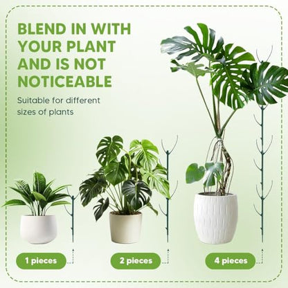 Stackable Monstera Plant Support, 5 Pack Garden Plant Support Stakes for Indoor Outdoor Plants Climbing Plant Support Structures Plant Holder Stick Moss Pole for Support Tall Potted Plants