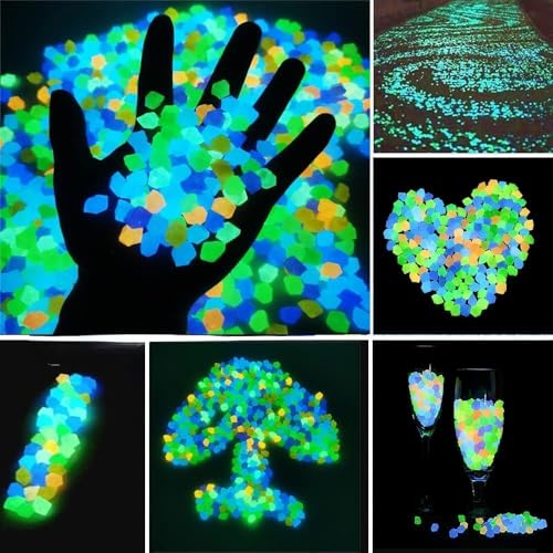 Muzero Fish Tank Decorations Aquarium Floating Diver,100 Luminous Stone Glow in The Dark Pebble and 2 Floating Ornaments Accessories for Fish Tank Decor