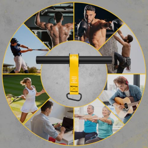 FitBeast Wrist Roller Forearm Exerciser and Forearm Strengthener - color: Yellow