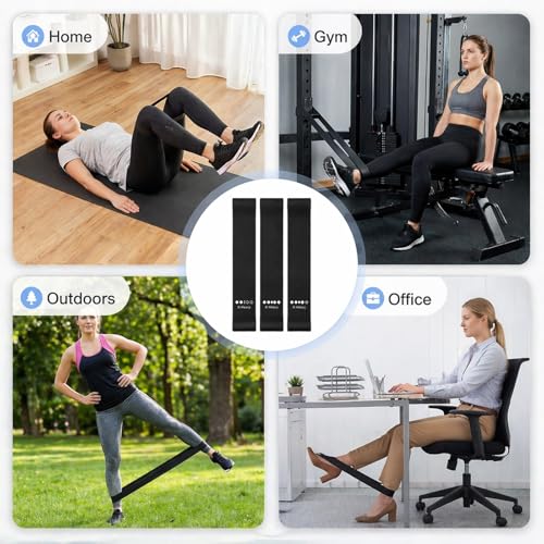 3Pcs Ring Resistance Bands Resistance Ring Elastic Loop Band, Black