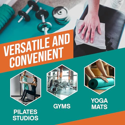 Fitness Equipment Wipes - Cleaning Wipes - 75 Count | Cleaning Wipes for Yoga Mats,Studios, Gym, Peloton & Cycle Bikes, Spas, Fragrance-Free, Surface Cleaning for Home and Office - size: 75 Count (Pack of 1)