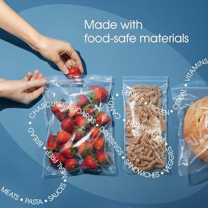 Spartan Industrial - 5” X 5” (1000 Count) 2 Mil Clear Reclosable Zip Plastic Poly Bags with Resealable Lock Seal Zipper